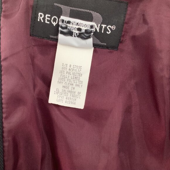 REQUIREMENTS Women's Skirt Purple Brown Black Tweed Bow Lined Size 16 - Picture 6 of 6